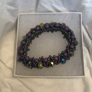 Hand-made beaded bracelet